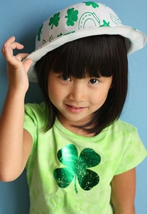 little girl celebrating st. patrick's day